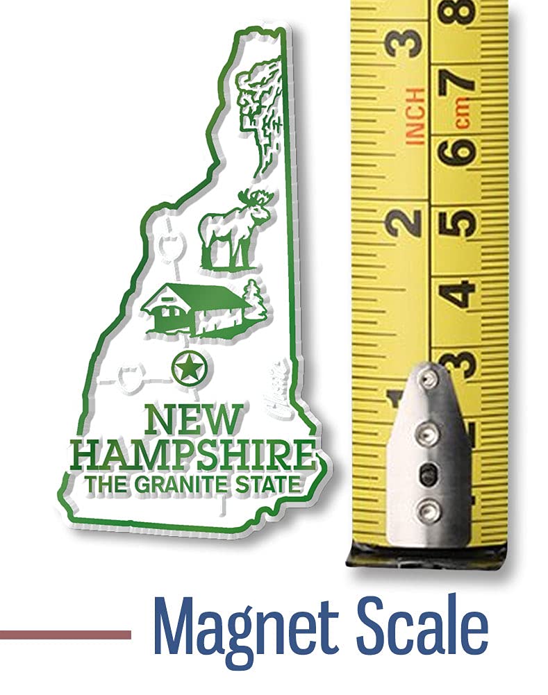 New Hampshire Small State Magnet by Classic Magnets, 1.6" x 2.9", Collectible Souvenirs Made in The USA