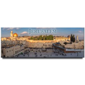 jerusalem panoramic fridge magnet travel souvenir israel