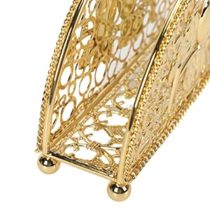 Napkin Holder Gold Paper Dispenser: Modern Metal Napkin Holder for Kitchen Dining Tables - Paper Cocktail Napkins Holders Organizer for Kitchen Restaurant Home Décor