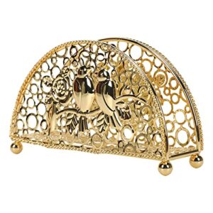 Napkin Holder Gold Paper Dispenser: Modern Metal Napkin Holder for Kitchen Dining Tables - Paper Cocktail Napkins Holders Organizer for Kitchen Restaurant Home Décor