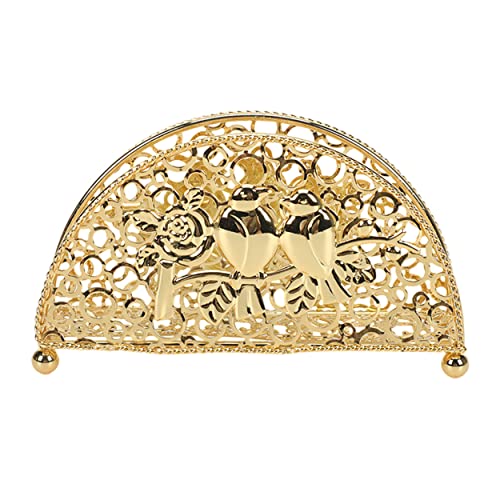 Napkin Holder Gold Paper Dispenser: Modern Metal Napkin Holder for Kitchen Dining Tables - Paper Cocktail Napkins Holders Organizer for Kitchen Restaurant Home Décor