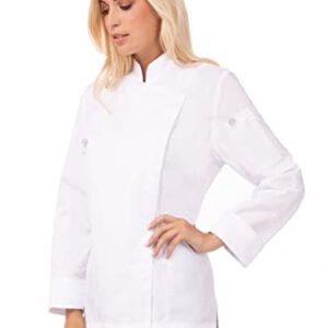 Chef Works Women's Lansing Chef Coat, White, Large