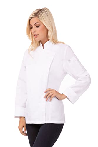 Chef Works Women's Lansing Chef Coat, White, Large