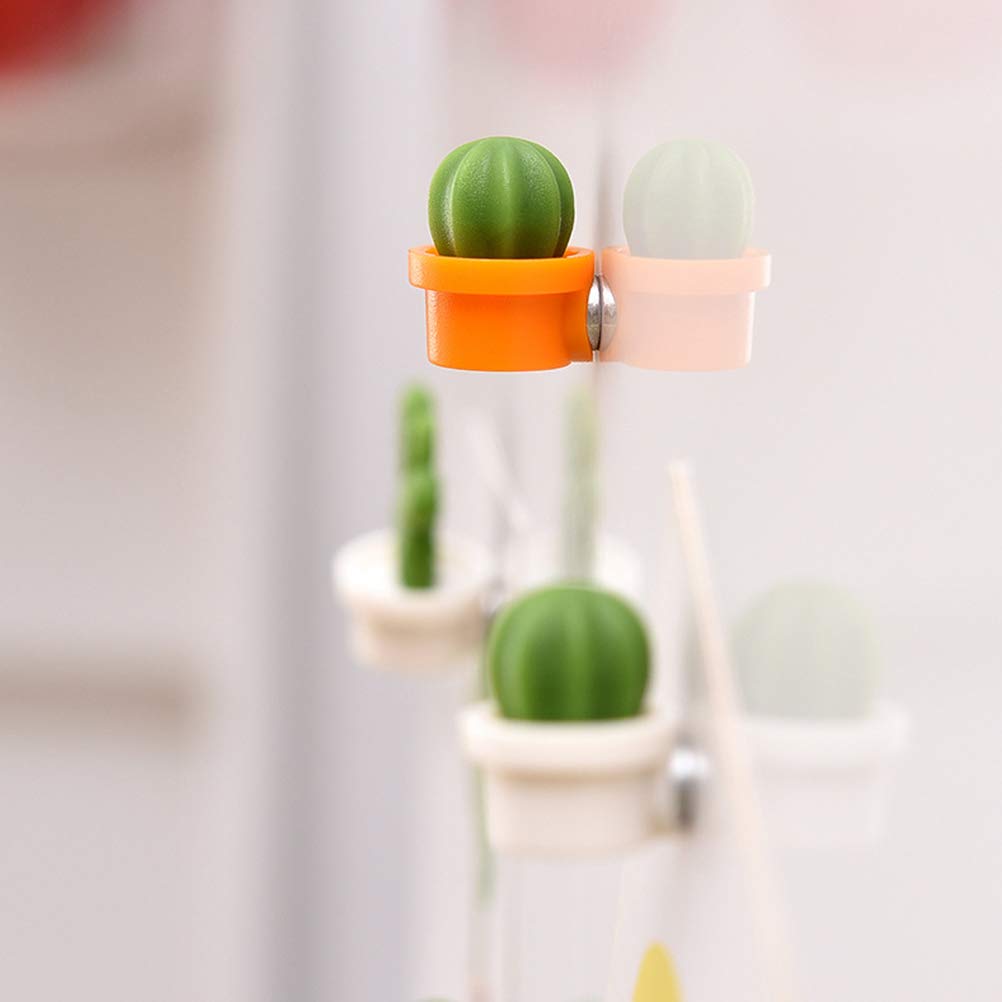 XYBHRC Fridge Magnet, 6PCS Cactus Fridge Magnets Mini Plant Refrigerator Artificial Plants Potted Stickers Cute for Magnet Boards Fridge Home Office Decor