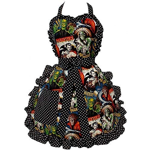 Hemet Hollywood Monsters Horror Movie Apron by Hemet