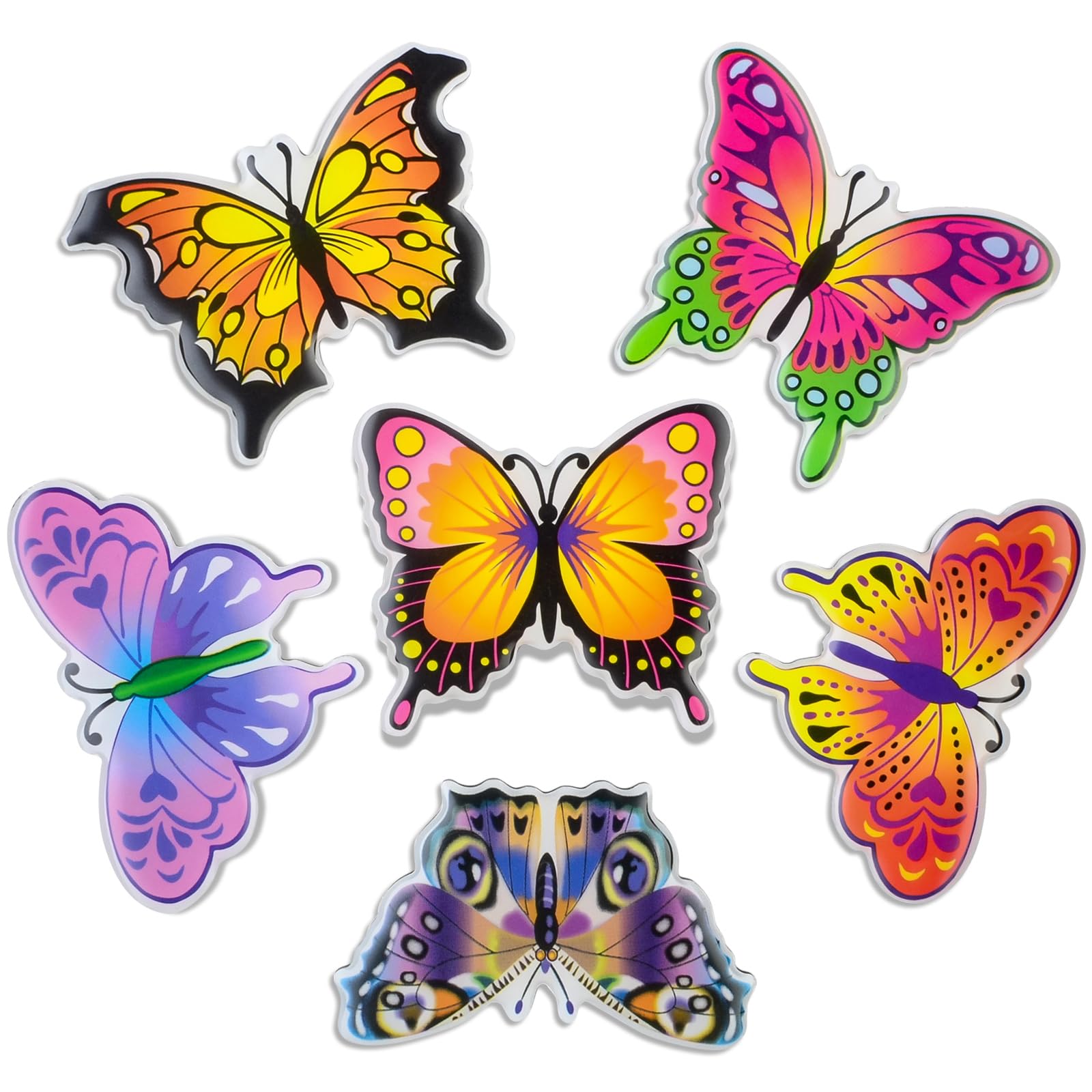 MORCART Butterfly Magnets for Fridge, Cute Animal Magnets for Refrigerator Kitchen Office Classroom Lockers Teacher Students Whiteboards 6PCS