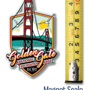 Golden Gate NRA Magnet by Classic Magnets, 2.6" x 4", Collectible Souvenirs Made in The USA