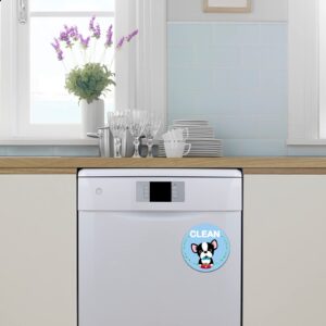 MORCART Dishwasher Magnet Clean Dirty Sign Indicator, Cute Universal Double Sided Dish Washer Refrigerator Magnet, Funny Cat Dog Design