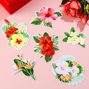 12 Pieces Cruise Door Magnets Hibiscus Refrigerator Magnets Cruise Magnets Car Decorative Magnets Frangipani Magnets Decal Locker Magnets for Carnival Cruise Ship Car Decor Hawaii Decoration