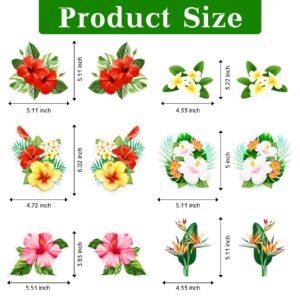 12 Pieces Cruise Door Magnets Hibiscus Refrigerator Magnets Cruise Magnets Car Decorative Magnets Frangipani Magnets Decal Locker Magnets for Carnival Cruise Ship Car Decor Hawaii Decoration