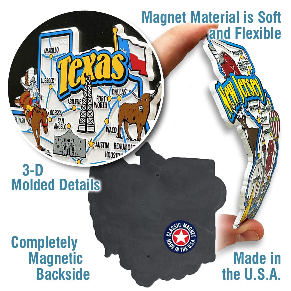 Utah Jumbo State Magnet by Classic Magnets, 3" x 3.5", Collectible Souvenirs Made in The USA