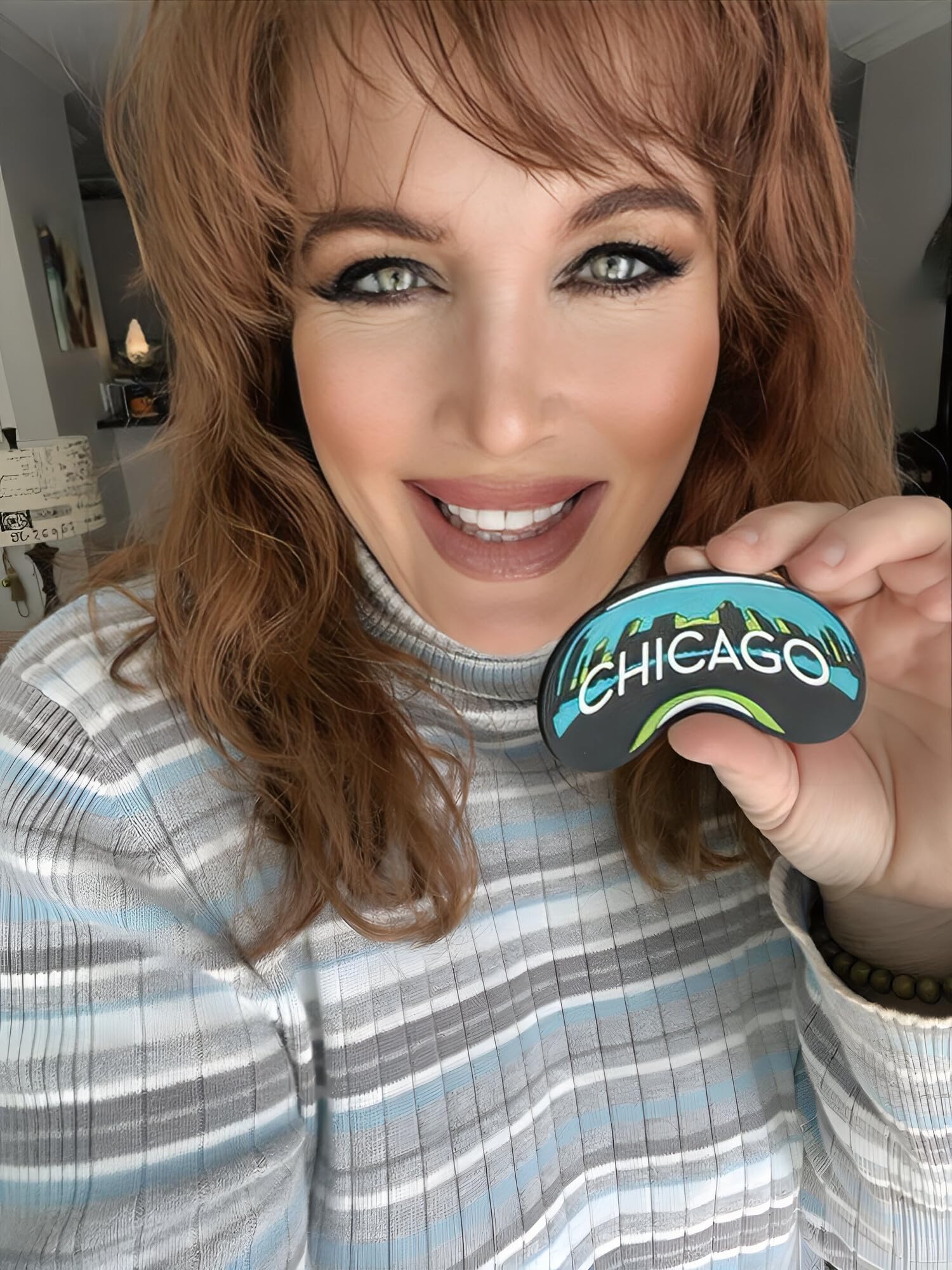 Vagabond Heart Chicago Illinois PVC Fridge Magnet - Chicago Bean Souvenir