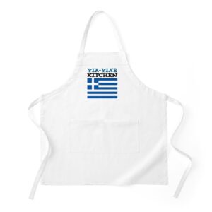 cafepress yia yia's kitchen kitchen apron with pockets, grilling apron, baking apron