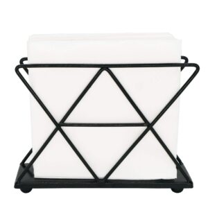 OwlGift Black Modern Geometric Triangle Metal Wire Upright Napkin Holder