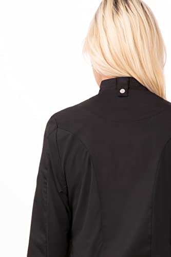 Chef Works Women's Marrakesh V-Series Chef Coat, Black, Large