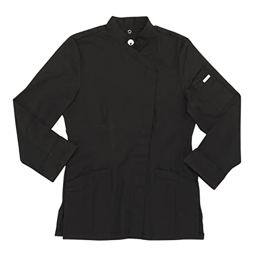 Chef Works Women's Marrakesh V-Series Chef Coat, Black, Large