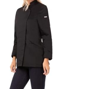 Chef Works Women's Marrakesh V-Series Chef Coat, Black, Large