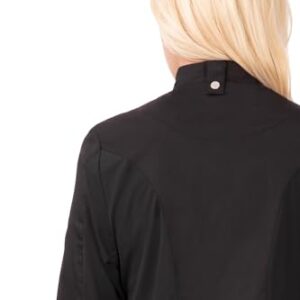 Chef Works Women's Marrakesh V-Series Chef Coat, Black, Large