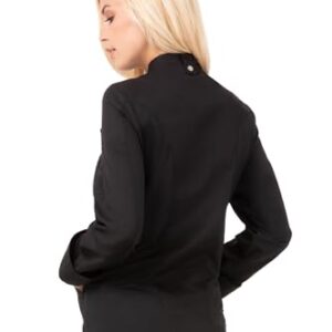 Chef Works Women's Marrakesh V-Series Chef Coat, Black, Large