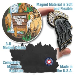 Gatlinburg Black Bear Magnet by Classic Magnets, 4.1" x 2.5", Collectible Souvenirs Made in The USA