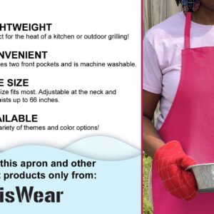 ThisWear Gifts For Granny Gifts For Grandma Everything Is Better In Granny's Kitchen Two Pocket Adjustable Bib Apron Red