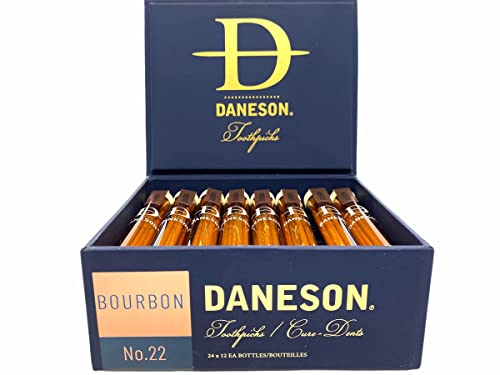 Daneson Single Malt Scotch Wood Toothpick Lightweight Portable Wooden Gift for Men With Elegant and Luxury Design Toothpick Holder 12 Toothpicks(SCOTCH)