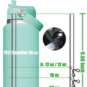 Straw Caps for YETI Rambler Lid - 12 18 26 36 64 oz and Jr 12 oz Replacement, Flexible Handle with Straw for Lid and Top Accessories Replacement