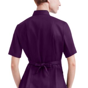 ChefUniforms.com Women's Chef Coat with Piping (Eggplant, XL)