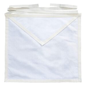 masonic white cotton member apron (single)