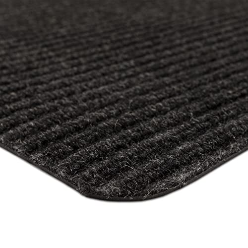 Mohawk Home Utility Floor Mat Solid Charcoal Grey (2' x 3') Perfect for Garage, Entryway, Porch, and Laundry Room