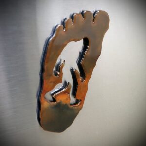 Bigfoot Gift - Footprint Magnet (Small) - Great Gift for Sasquatch Fans, Hiking, Outdoors, Camping