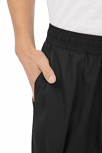 Chef Works Men's Better Built Baggy Chef Pants, Black, Large