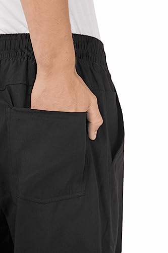 Chef Works Men's Better Built Baggy Chef Pants, Black, Large