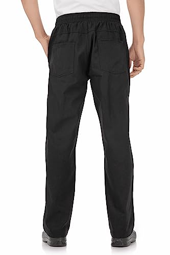 Chef Works Men's Better Built Baggy Chef Pants, Black, Large