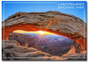 mesa arch sunrise canyonlands national park travel refrigerator magnet size (2.5 x 3.5) inch, multi-color
