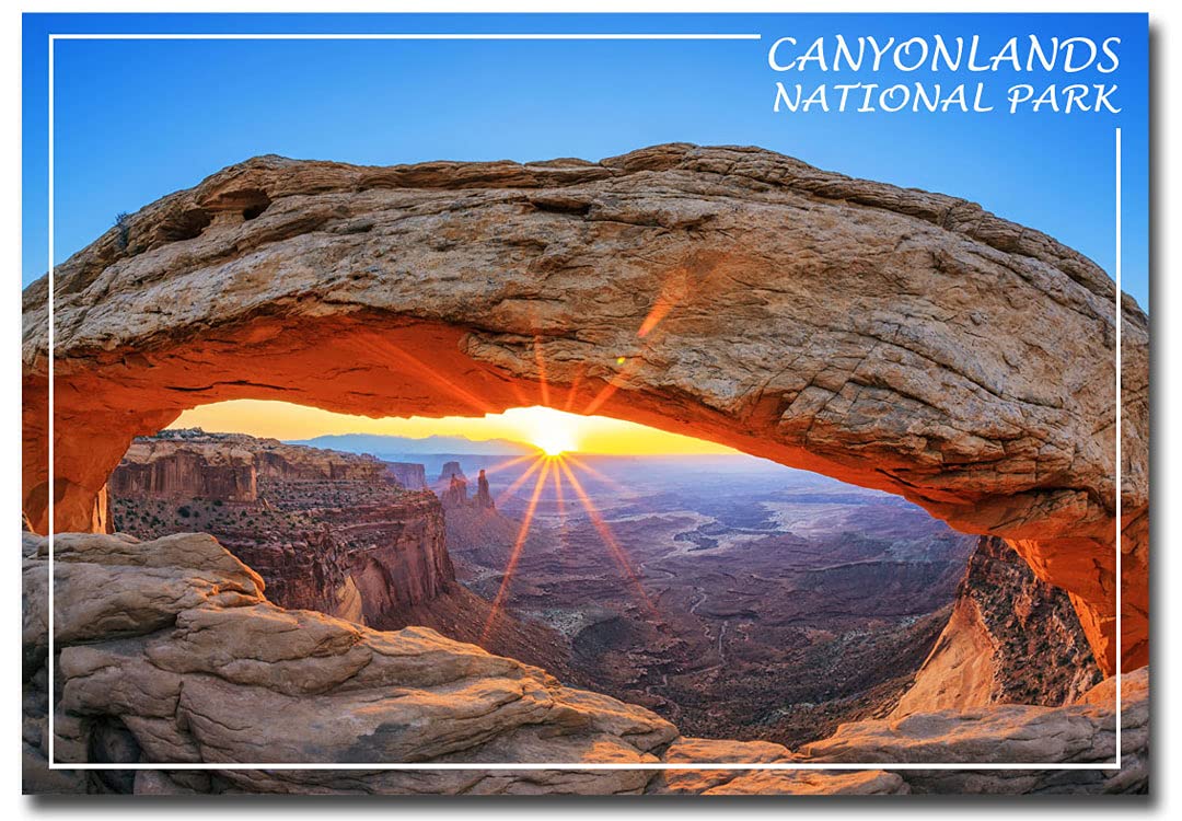 Mesa Arch Sunrise Canyonlands National Park Travel Refrigerator Magnet Size (2.5 x 3.5) Inch, Multi-color