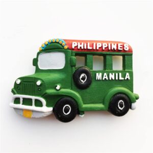 3D Manila Philippines Fridge Magnet Souvenir Gift Refrigerator Magnetic Sticker Hand Painted Craft Collection