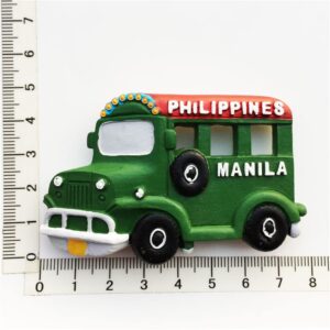 3D Manila Philippines Fridge Magnet Souvenir Gift Refrigerator Magnetic Sticker Hand Painted Craft Collection