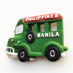 3D Manila Philippines Fridge Magnet Souvenir Gift Refrigerator Magnetic Sticker Hand Painted Craft Collection