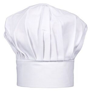 chefskin chef hat adjustable white adult teen light twill fabric cook baker (white)