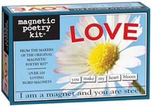 magnetic poetry - love kit - words for refrigerator - write poems and letters on the fridge - made in the usa