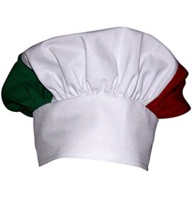 chefskin kids children italian italy mushroom chef hat adjustable pizza italian