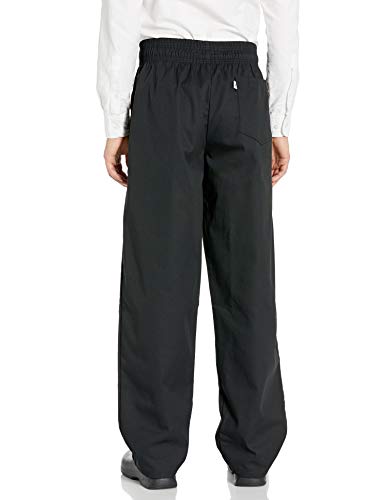 Uncommon Threads mens Classic Baggy With 3" Elastic Waist Chefs Pants, Black, X-Large US