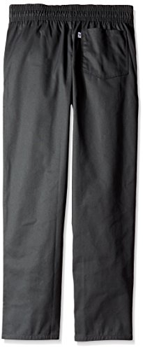 Uncommon Threads mens Classic Baggy With 3" Elastic Waist Chefs Pants, Black, X-Large US