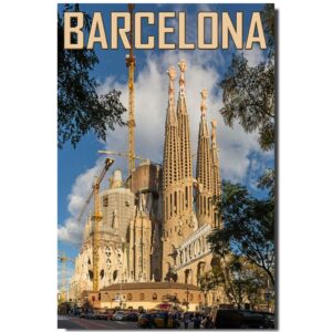 sagrada familia fridge magnet barcelona travel souvenir spain