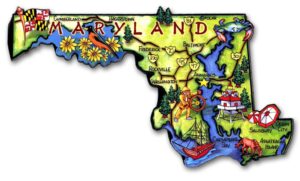 maryland artwood state magnet collectible souvenir by classic magnets