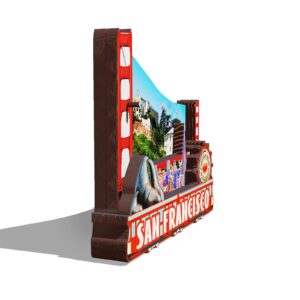 USA Wooden San Francisco Magnet 3D Fridge Magnets Travel Collectible Souvenirs Decorations Handmade Crafts-3