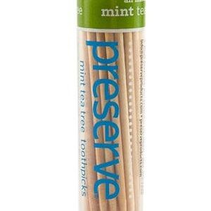 3 Pack of 35 Preserve Mint Tea Tree Flavored Toothpicks bundled by Maven Gifts