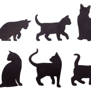 Fox Valley Traders Cat Silhouette Fridge Magnets, Set of 6, Black, One Size Fits All