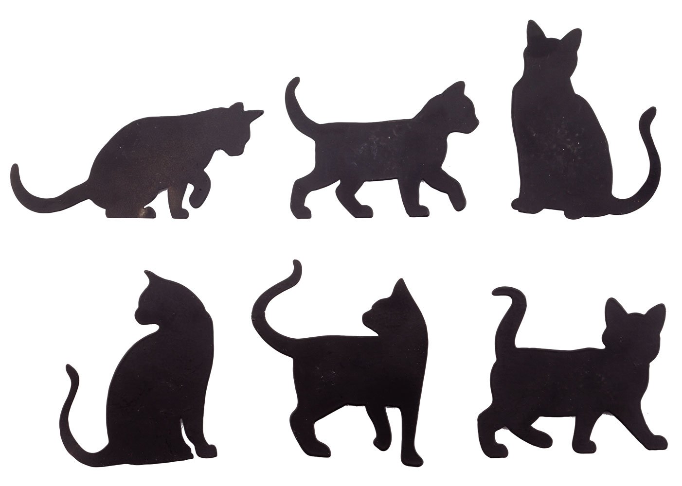 Fox Valley Traders Cat Silhouette Fridge Magnets, Set of 6, Black, One Size Fits All